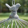 Rustic Hanging Birdcage Decor - Vintage Style Birdcage Decoration for Home or Garden