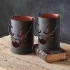 Set of Two Black Cat Bucket Luminaries