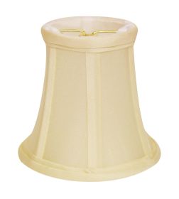 Slant Pure Silk Dupioni Chandelier Lampshade with Flame Clip, Egg (Set of 6)