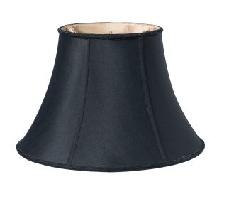 Slant Transitional Oval Softback Lampshade with Washer Fitter, Black (with Bronze Lining)