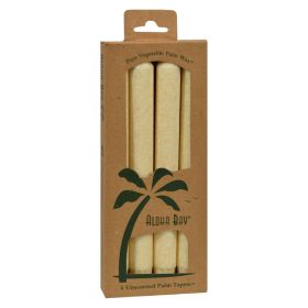 Aloha Bay - Palm Tapers - Cream - 4 Candles