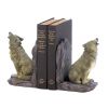 Unique Howling Wolf Bookends for Home Decor