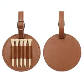 Father's Day Gifts Dad Golf Bag Tag with 5 Tees Set; Best Dad By Par; Golf Tees Bulk for Fathers; Funny Birthday Gift from Daughter Son Kids; Christma (Color: Brown, size: 1 pc)