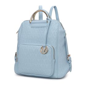 MKF Collection Torra Milan Signature Trendy Backpack by Mia k (Color: Light Blue, Material: Polycarbonate)